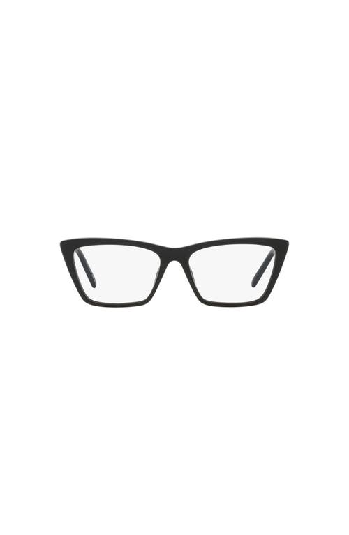 Saint Laurent 54mm Rectangle Optical Glasses In Black