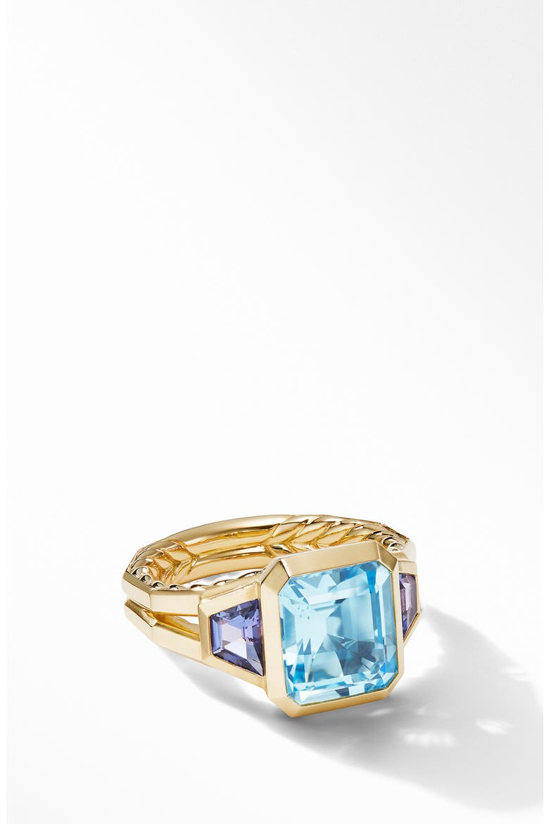 Novella 3-Stone Ring in 18K Yellow Gold, Main, color, SKY BLUE TOPAZ