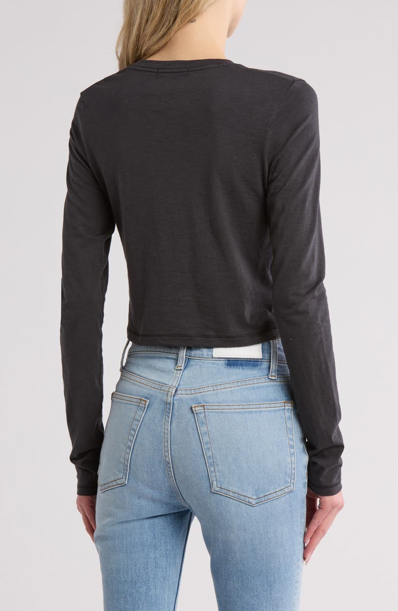 rag & bone Long Sleeve Crop Slubbed T-Shirt, Alternate, color, 