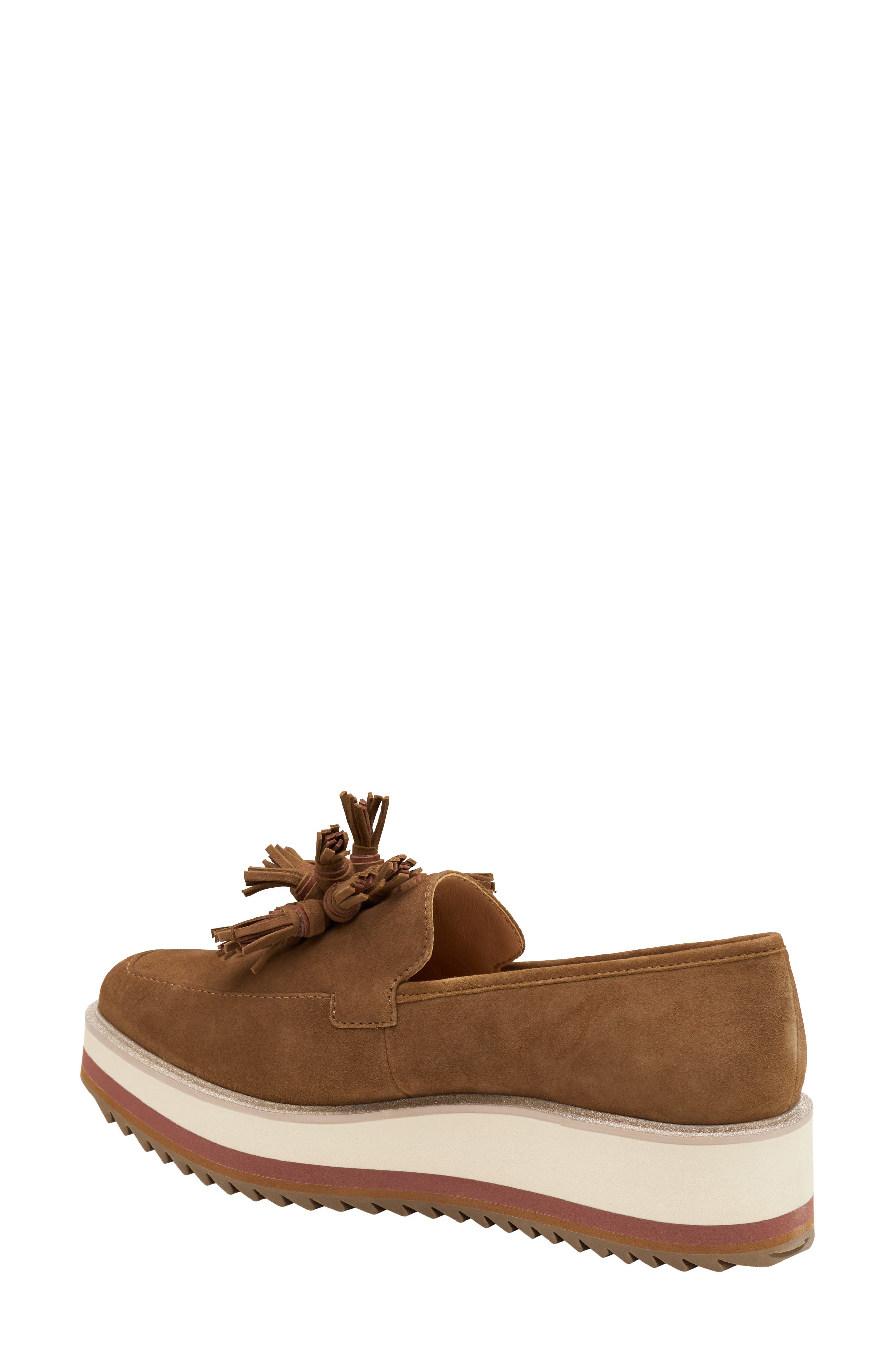 Gracelyn Tassel Loafer, Alternate, color, WHISKEY SUEDE