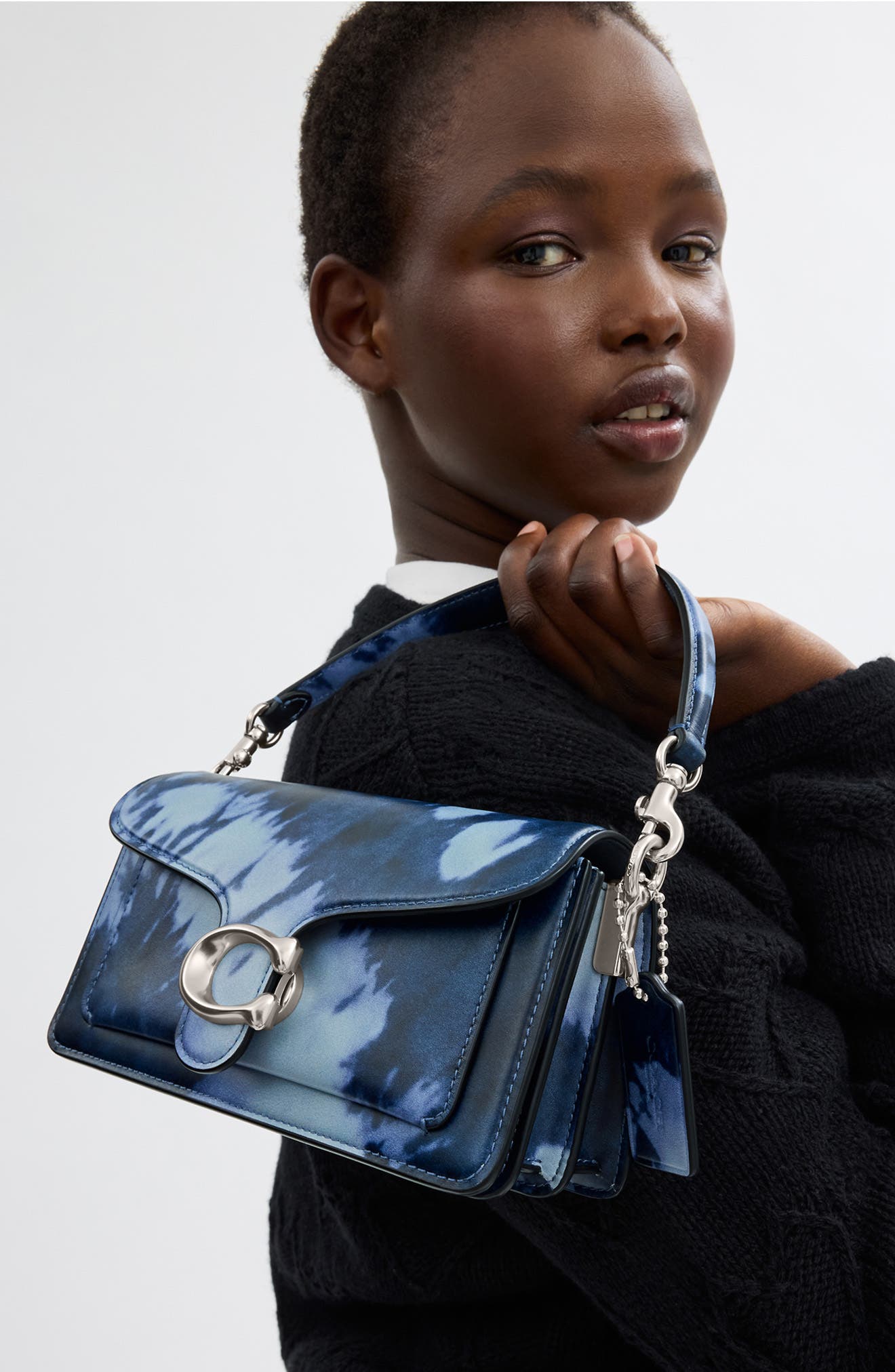 COACH Tabby Tie Dye Leather Shoulder Bag, Alternate, color, 