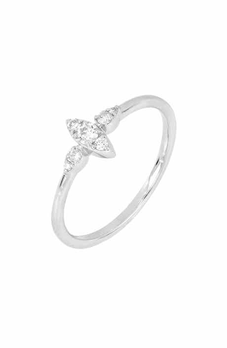 Bony Levy 18K White Gold Diamond Stackable Ring - 0.14ct.