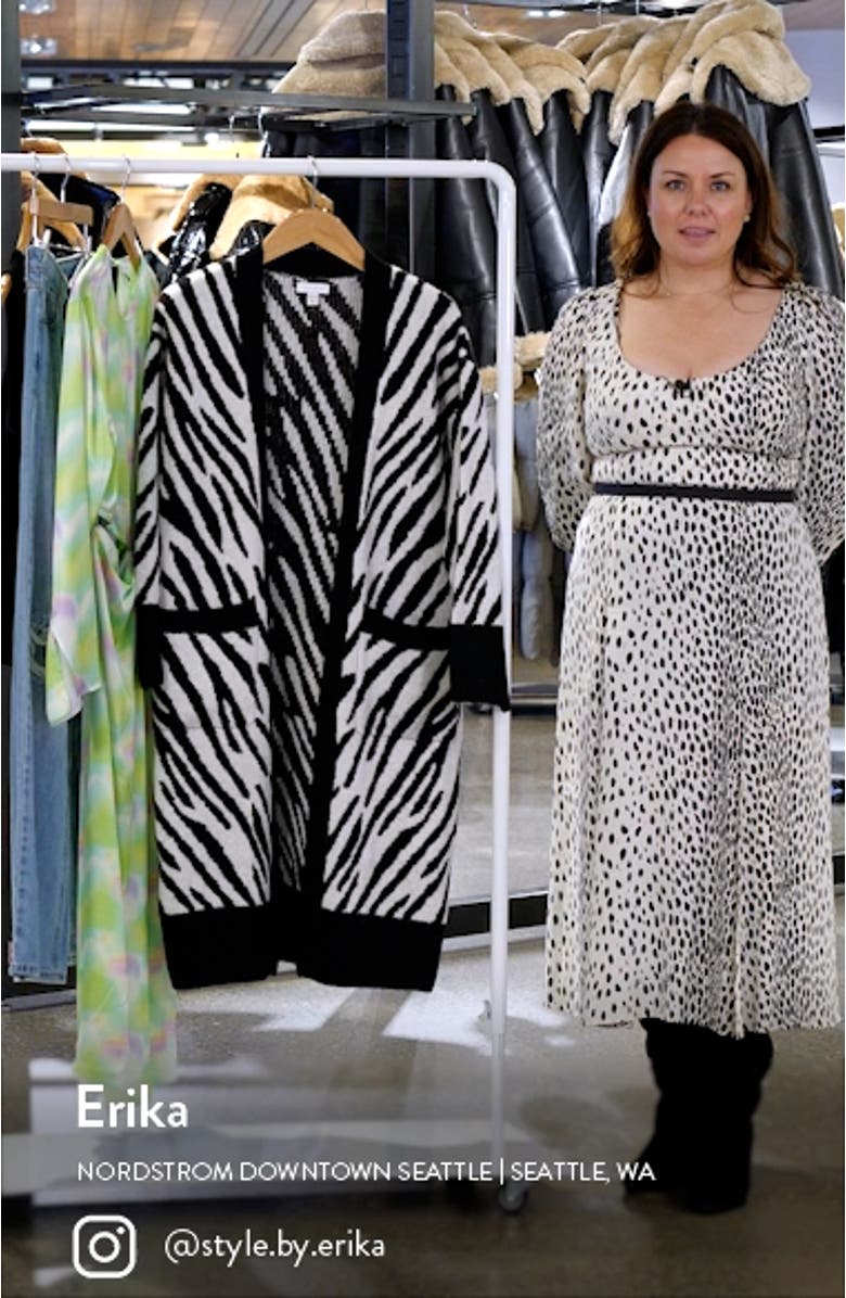 Zebra Print Maxi Cardigan, sales video thumbnail
