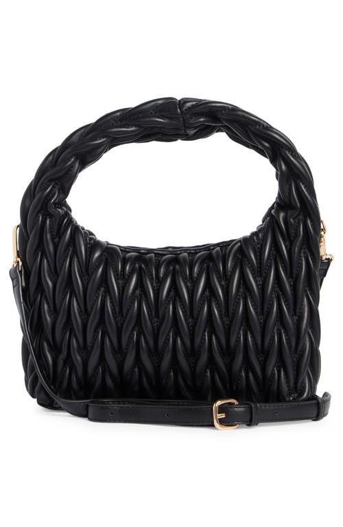 Urban Expressions Handbags Pleated Shoulder Bag In Black