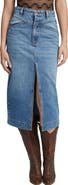 Bardot Jonah Slit Front Denim Skirt