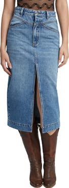 Bardot Jonah Slit Front Denim Skirt
