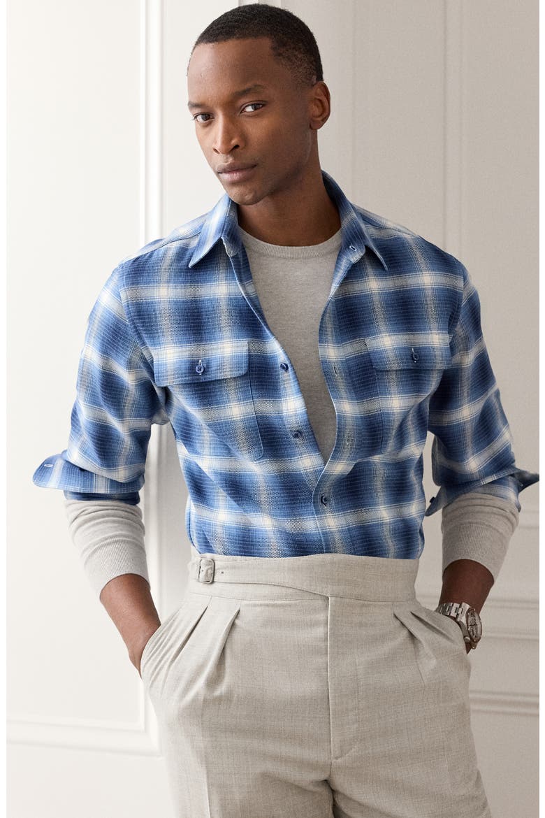 Cooper Plaid Hemp & Cotton Button-Up Shirt, Alternate, color, WINWARD BLUE MULTI