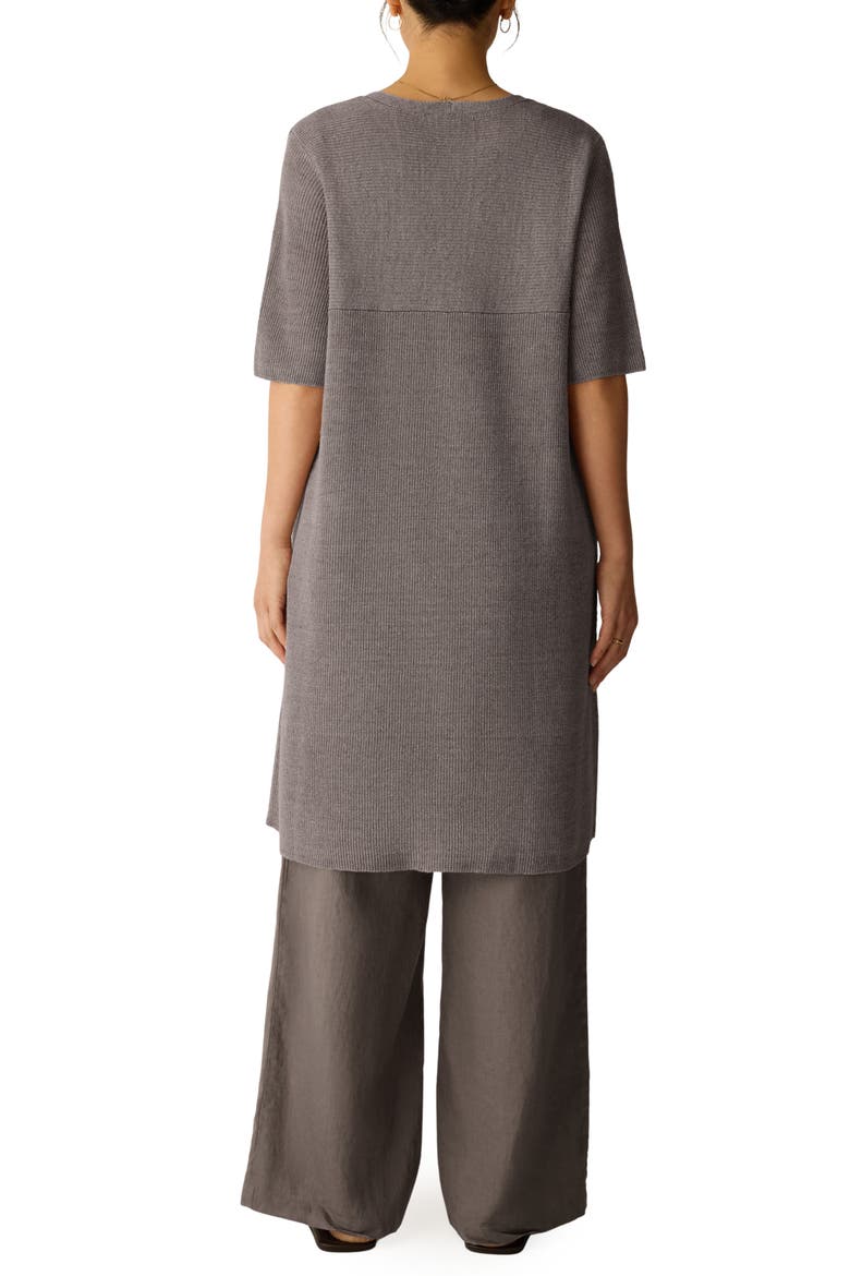 Organic Linen Cardigan, Alternate, color, WALNUT