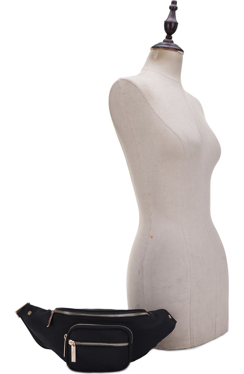 Mali + Lili Mila Nylon Belt Bag, Alternate, color, Black