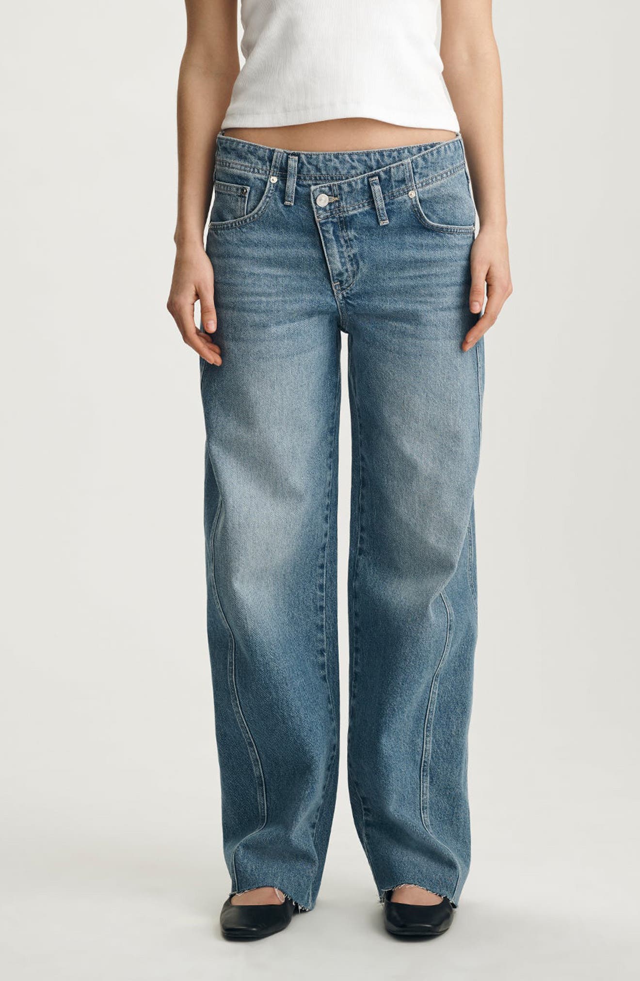 selected MID BRUSHED DENIM