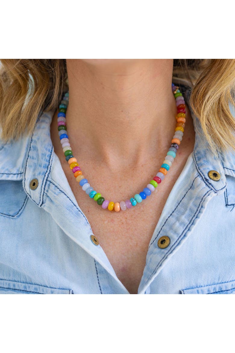 Good Luck Gemstone Necklace, Alternate, color, Multi