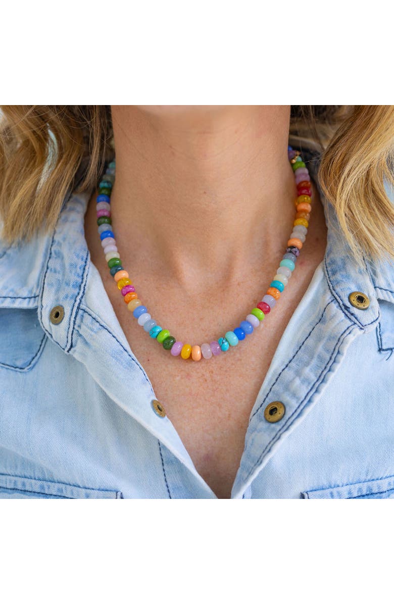 Erin McDermott Jewelry Good Luck Gemstone Necklace, Alternate, color, Multi