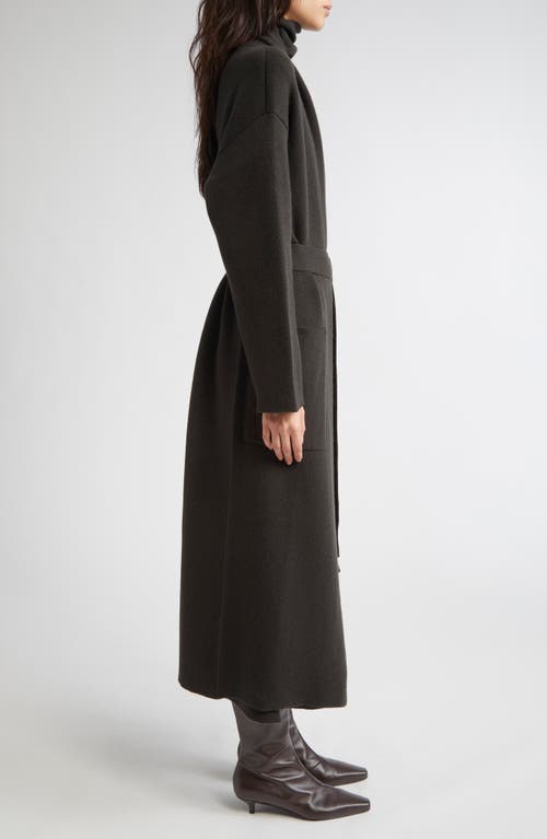 Johnstons Of Elgin Belted Double Face Stretch Cashmere & Merino Wool Jacket In Black
