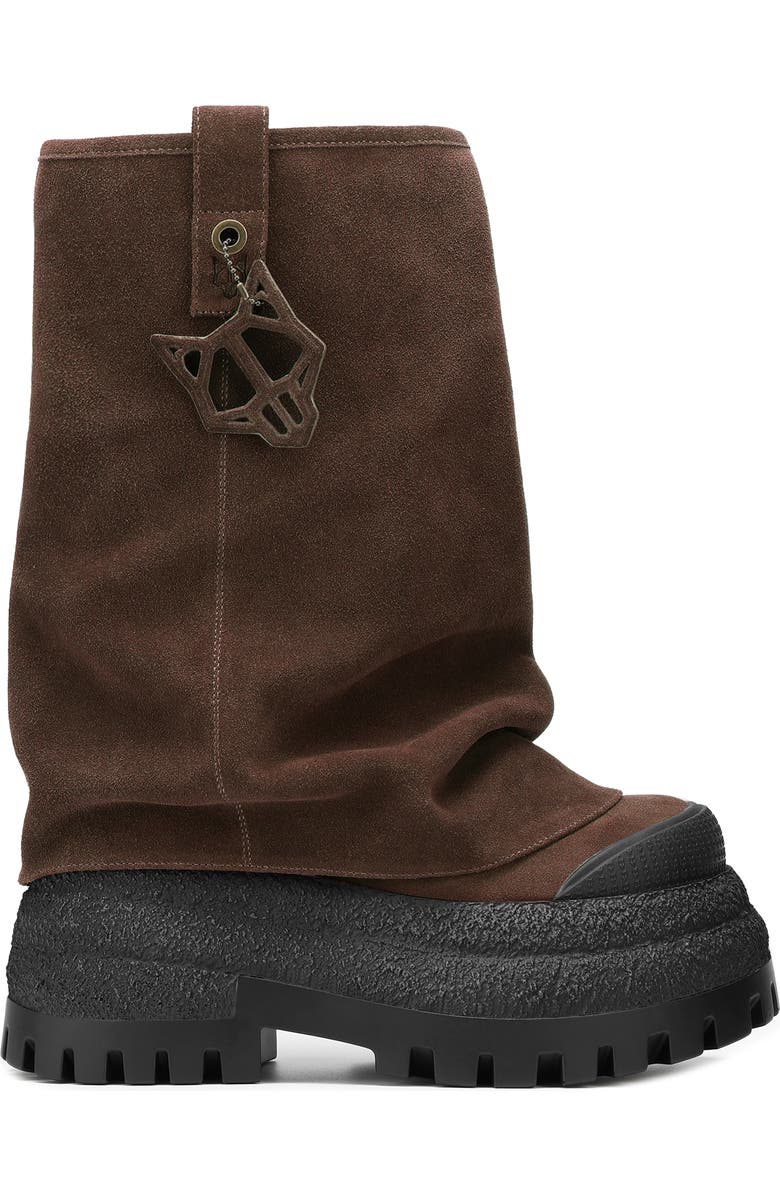 Naked Wolfe Disturb Platform Hooded Boot, Alternate, color, Chocolate-Suede