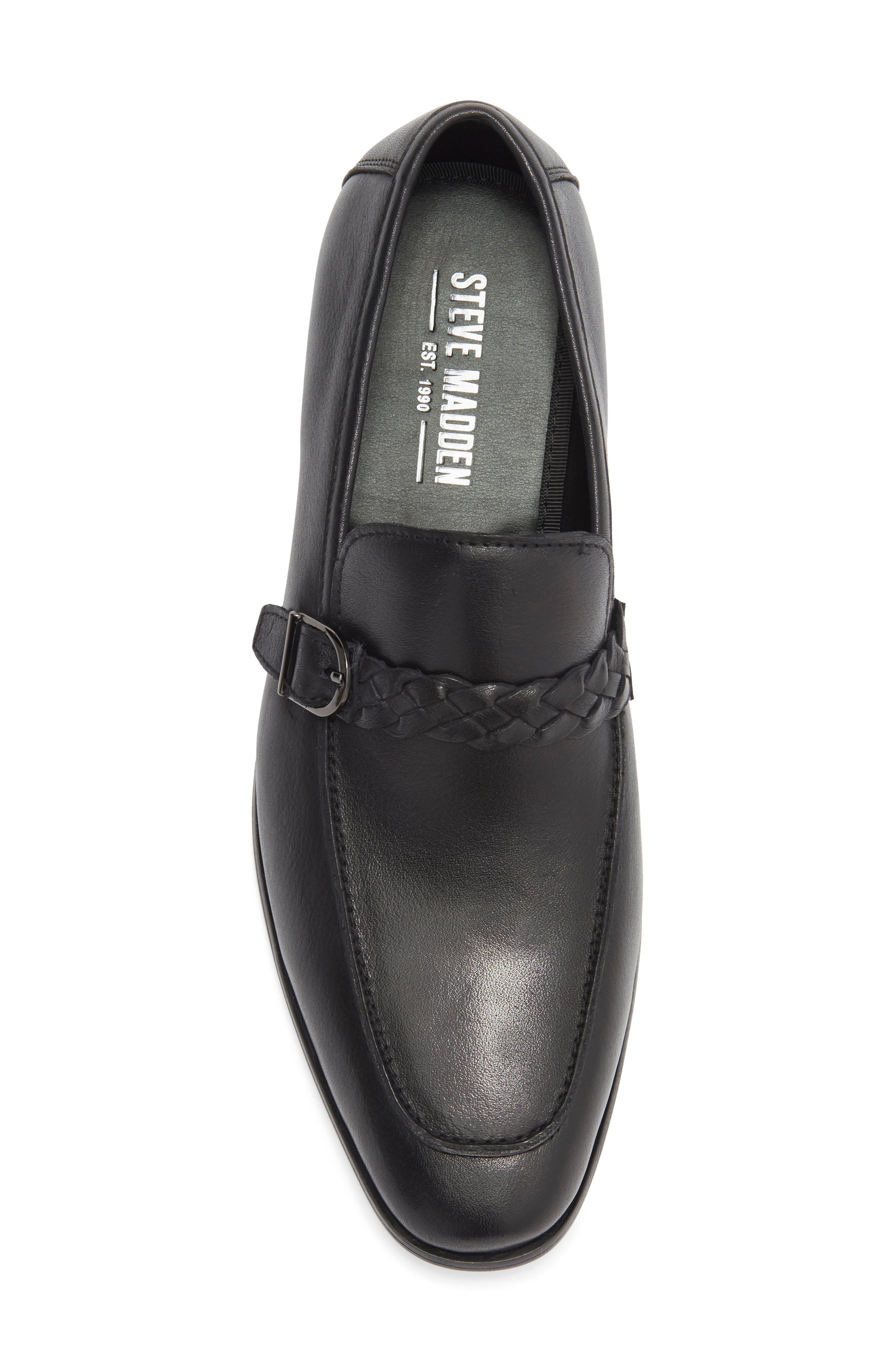 Steve Madden Chauncey Loafer, Alternate, color, Black Leather