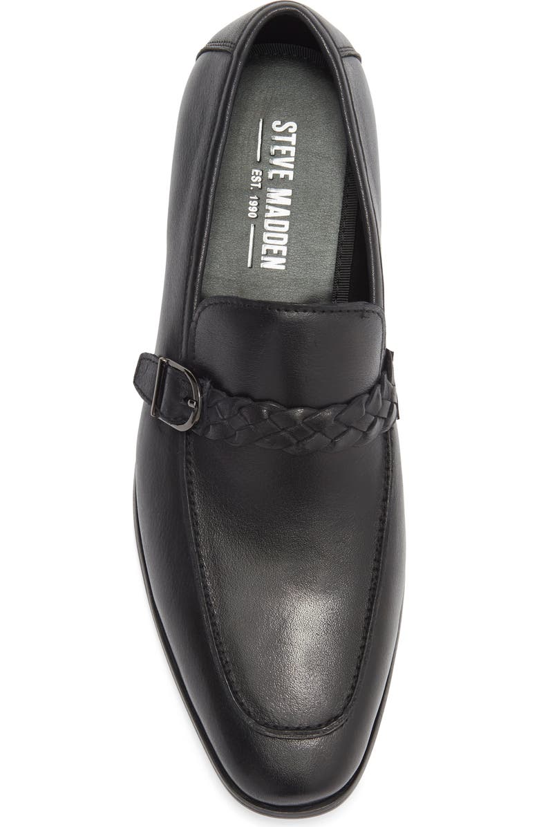 Steve Madden Chauncey Loafer, Alternate, color, Black Leather
