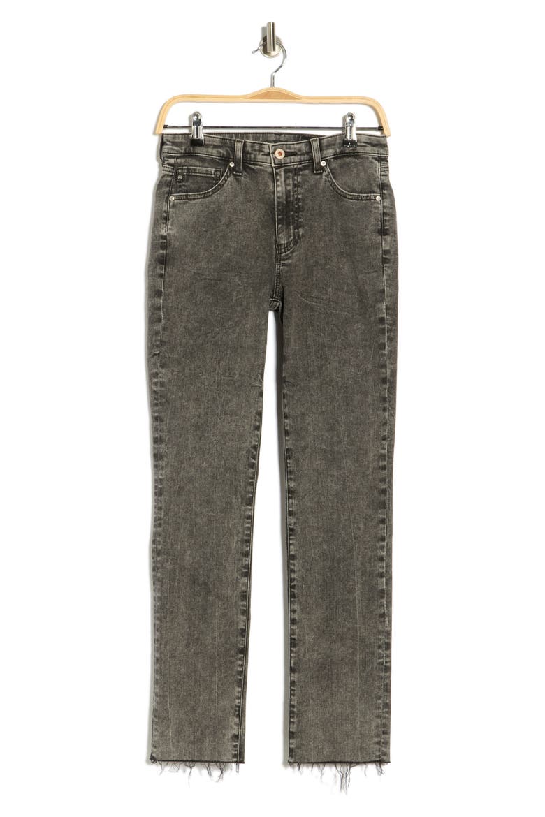 Mari High Waist Raw Hem Ankle Skinny Jeans, Alternate, color, IDENTITY