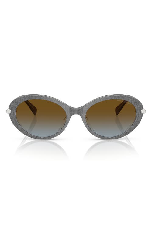 Michael Kors 53mm Gradient Oval Sunglasses In Gray