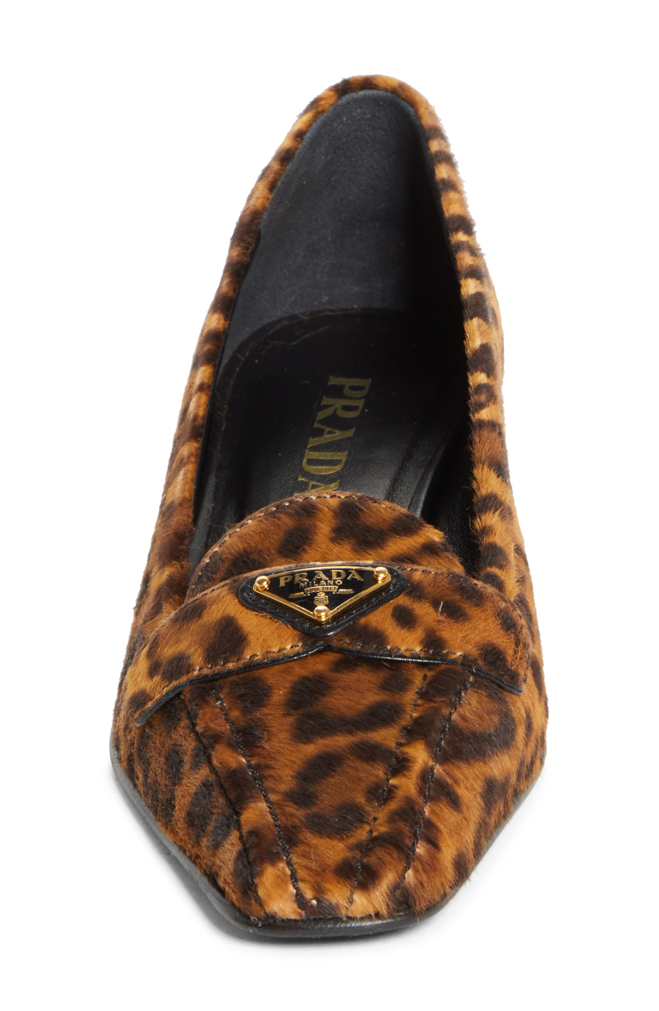 Prada Genuine Calf Hair Loafer, Alternate, color, 