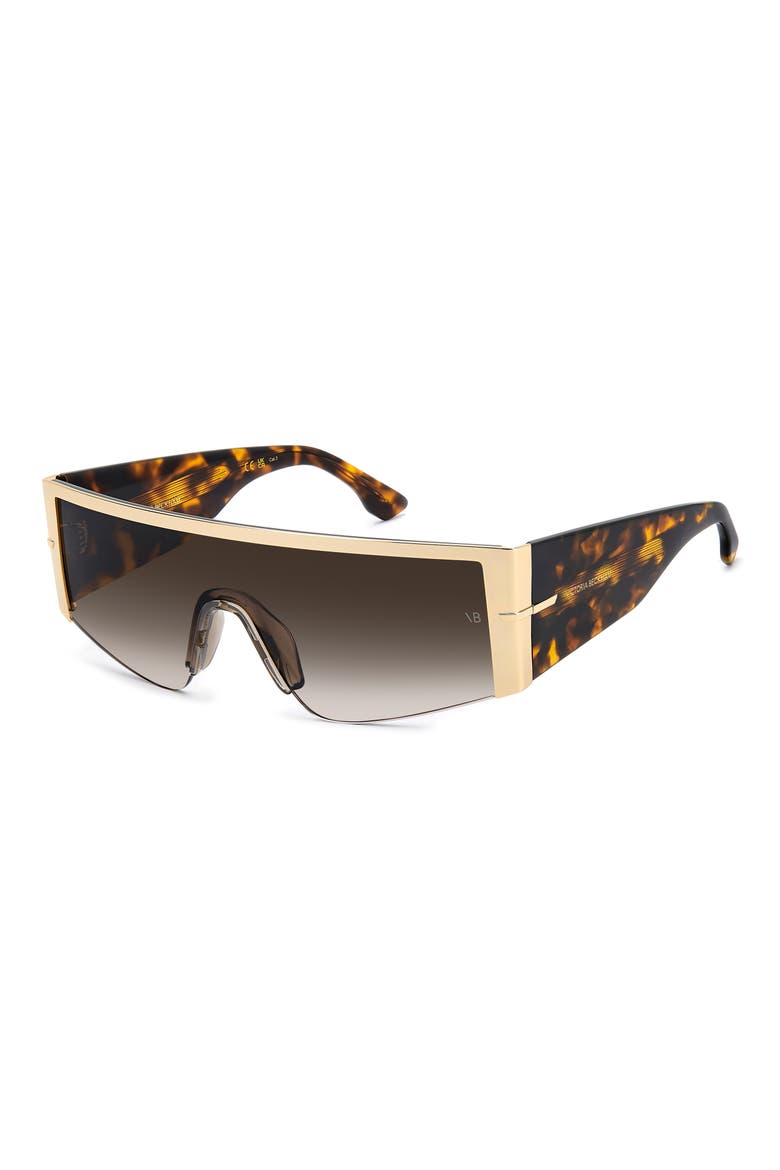 VB 7015/S 99mm Oversize Shield Sunglasses, Alternate, color, GOLD HAVANA/ BROWN SF