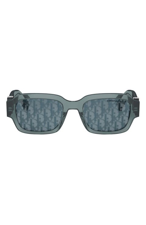 'Dior Oblique S2I 52mm Rectangular Sunglasses