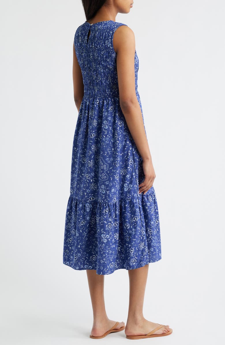 beachlunchlounge Jules Smock Bodice Dress, Alternate, color, Starry Field