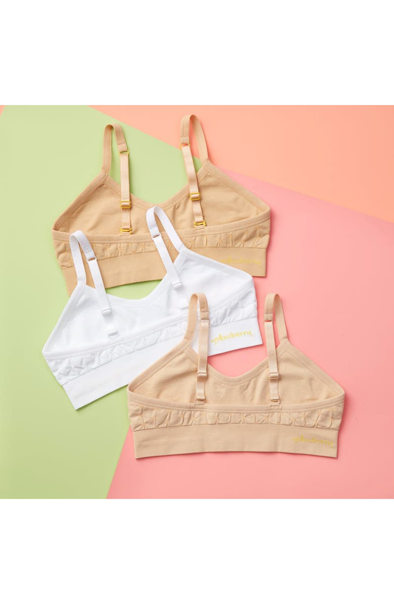 Yellowberry Poppy Seamless Bra 3PK, Alternate, color, Earth Basics