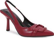 BERNESS Buckled Pointed Toe Slingback Pump