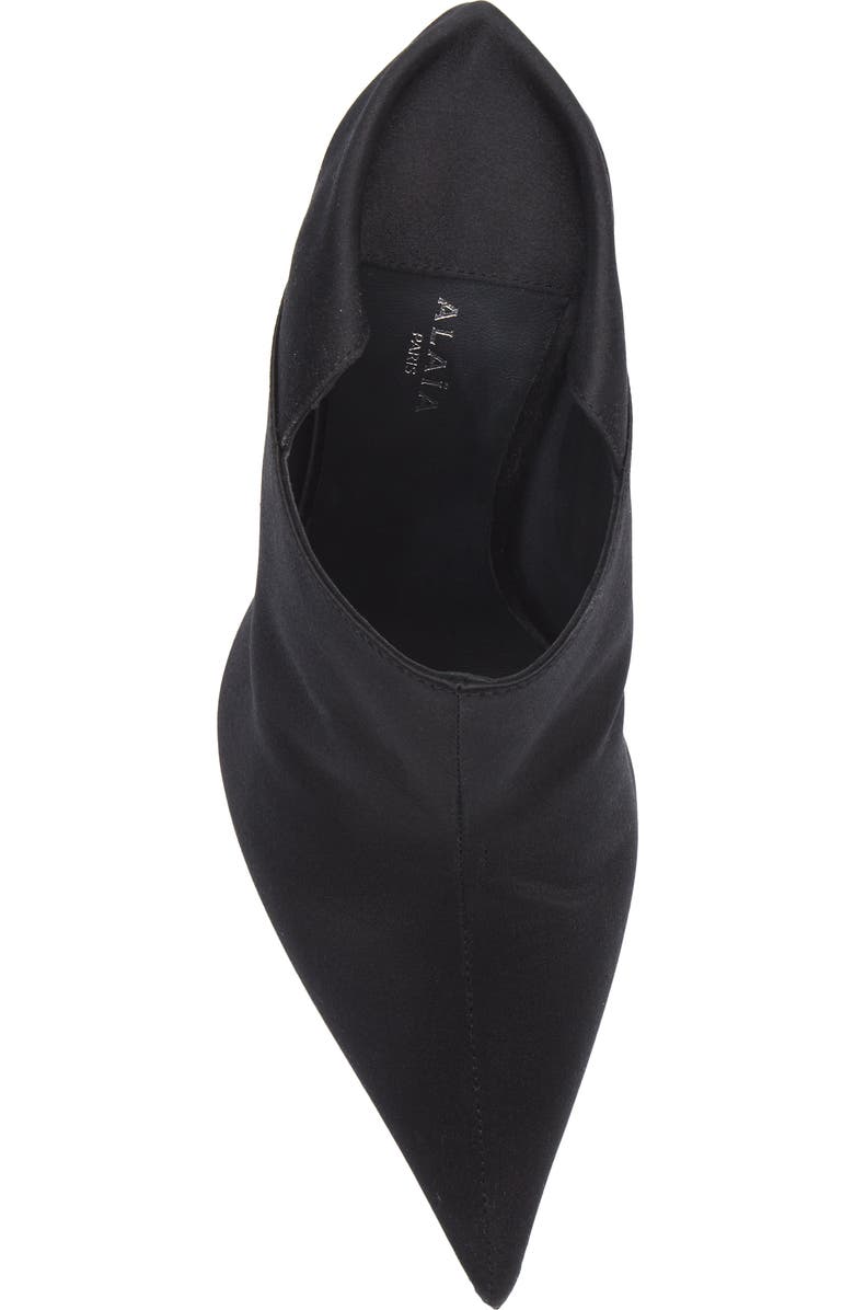 Alaïa Acrylic Wedge Mule, Alternate, color, Noir