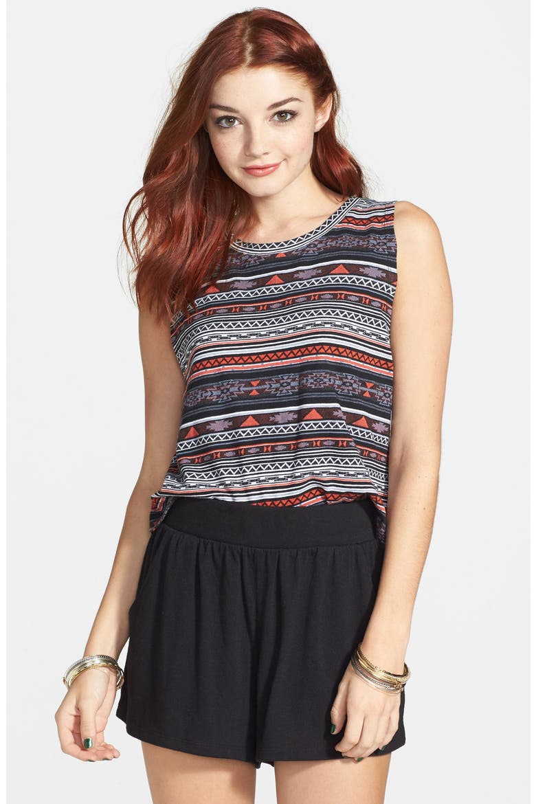 Knit Shorts, Main, color, BLACK