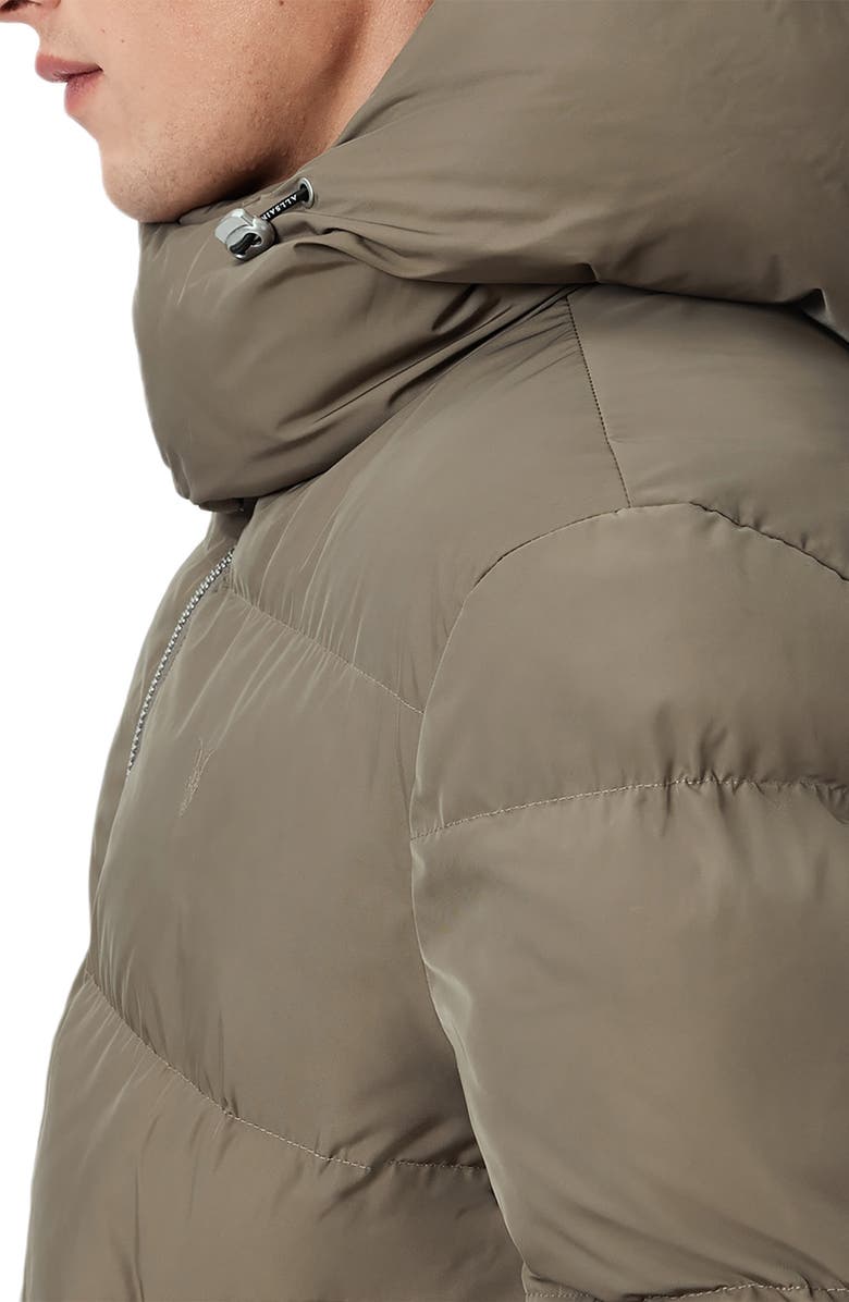 AllSaints Marlo Ramskull Puffer Jacket, Alternate, color, Gull Brown