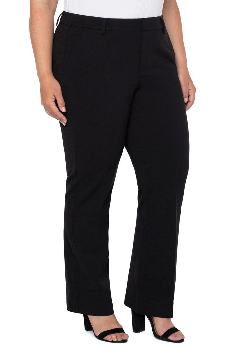 Kelsey Flare Ponte Trousers, Alternate, color, BLACK