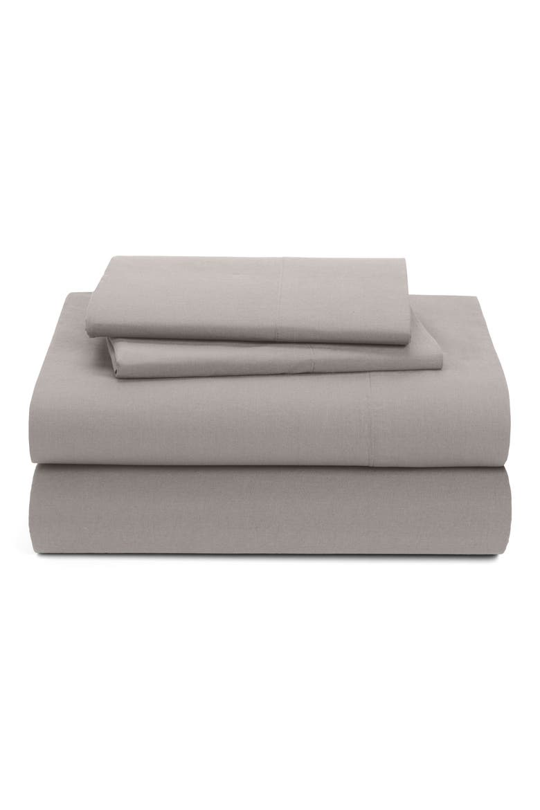 at Home Percale Sheet Set, Main, color, GREY TAUPE