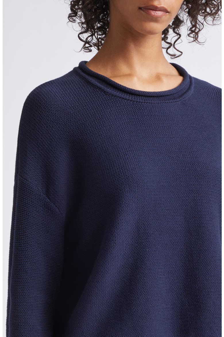 Mae Crewneck Cotton Blend Sweater, Alternate, color, MIDNIGHT