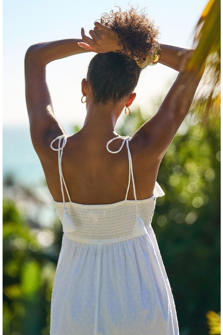 Tie Strap Crochet Maxi Dress, Alternate, color, WHITE