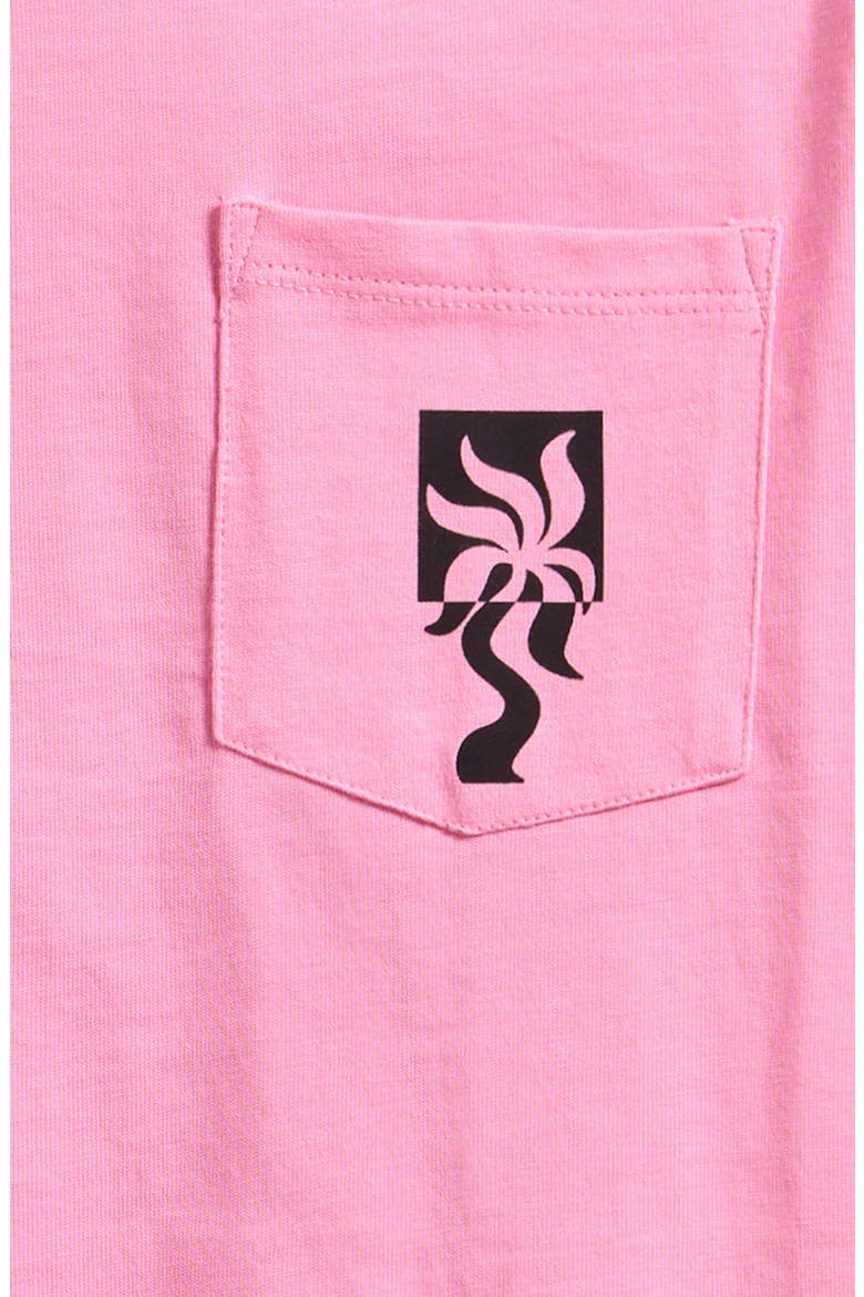 Kids' Clara Palm Tree Cotton Graphic Pocket T-Shirt, Alternate, color, PINK