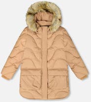 Deux par Deux Long Wavy Quilt Puffy Winter Coat
