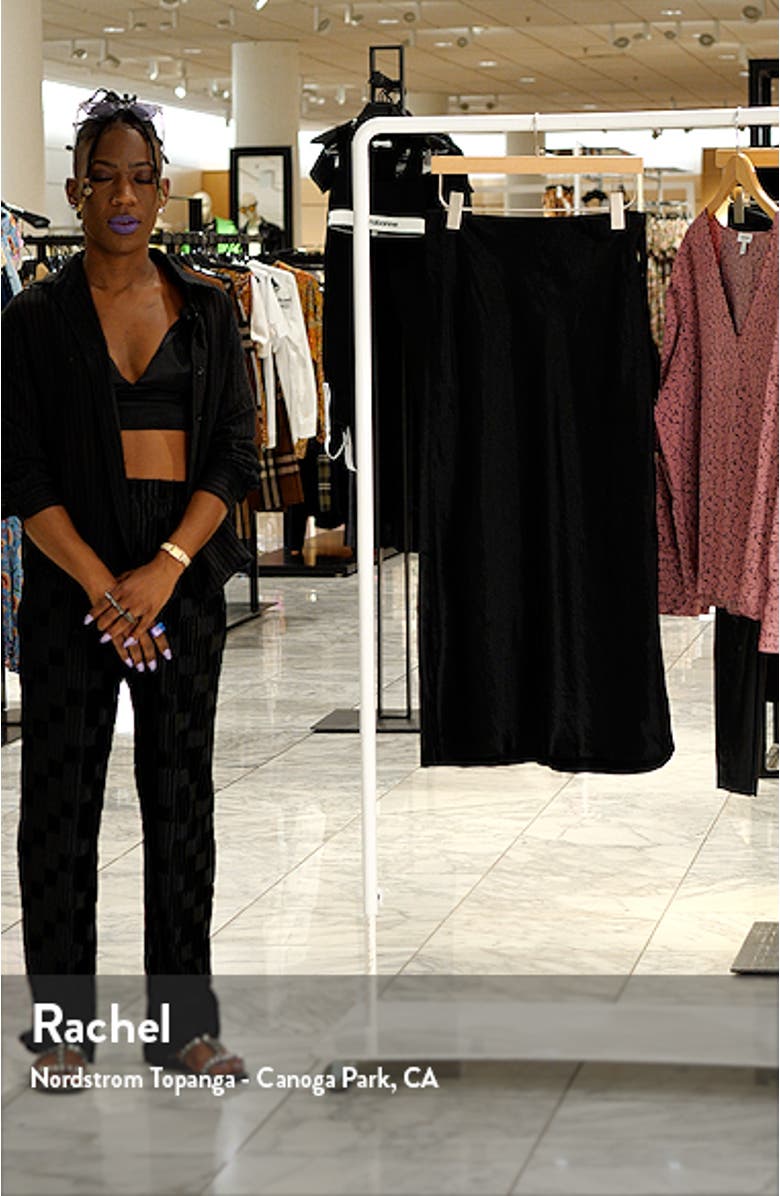 Side Slit Matte Satin Slip Skirt, sales video thumbnail