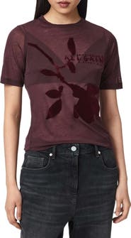 AllSaints Athea Sheer Graphic Tee