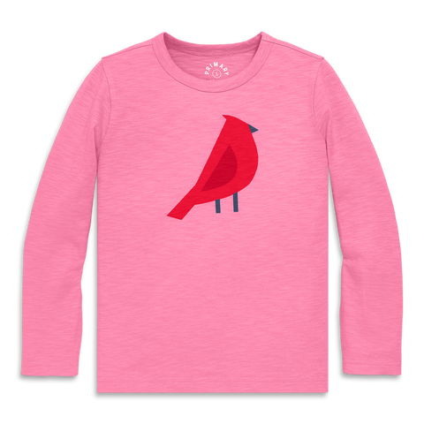 Kids Long Sleeve Cardinal Tee
