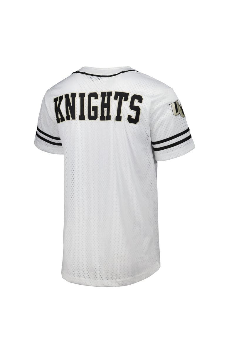 COLOSSEUM Men's Colosseum White UCF Knights Free Spirited Mesh Button-Up Baseball Jersey, Alternate, color, 