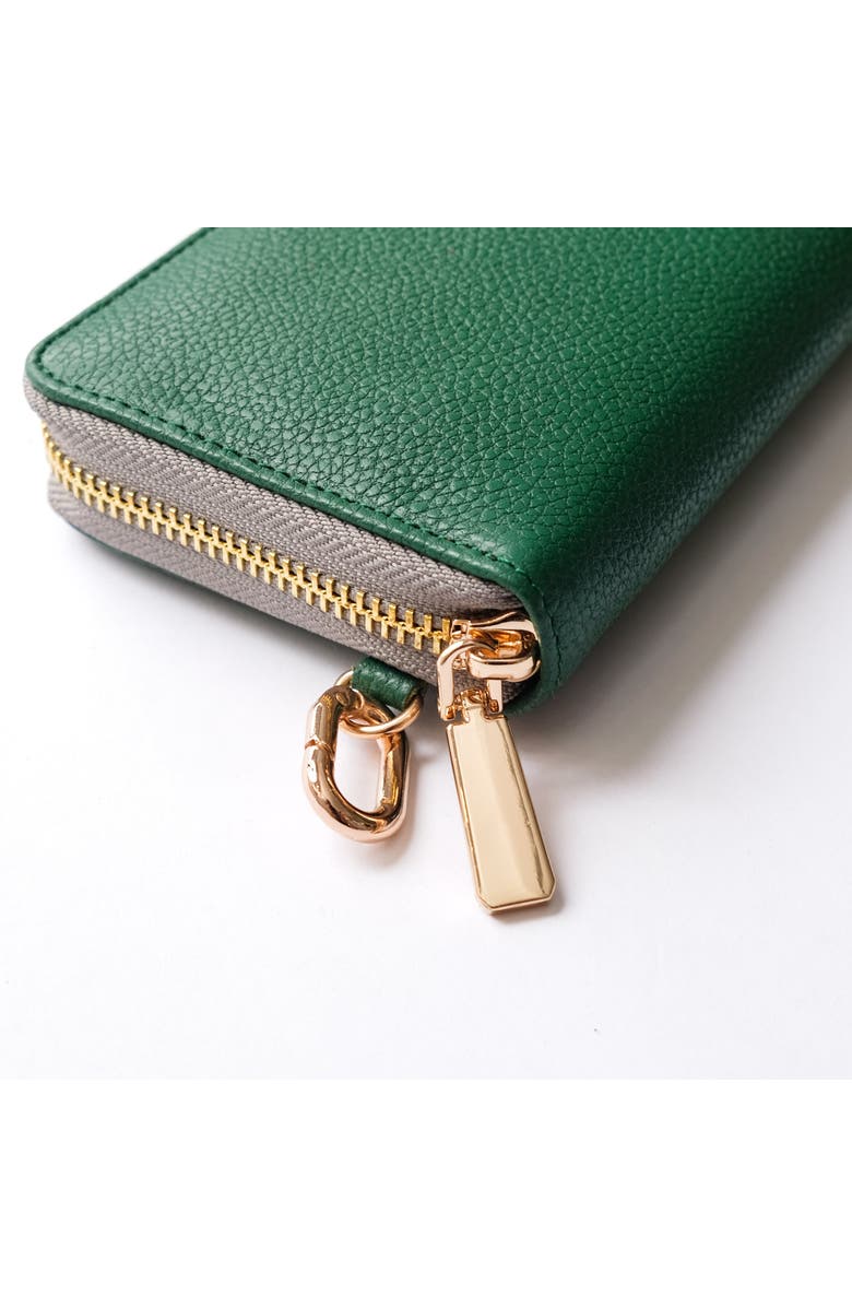Casupo Small Zipper Wallet with Detachable Key Ring, Alternate, color, Green