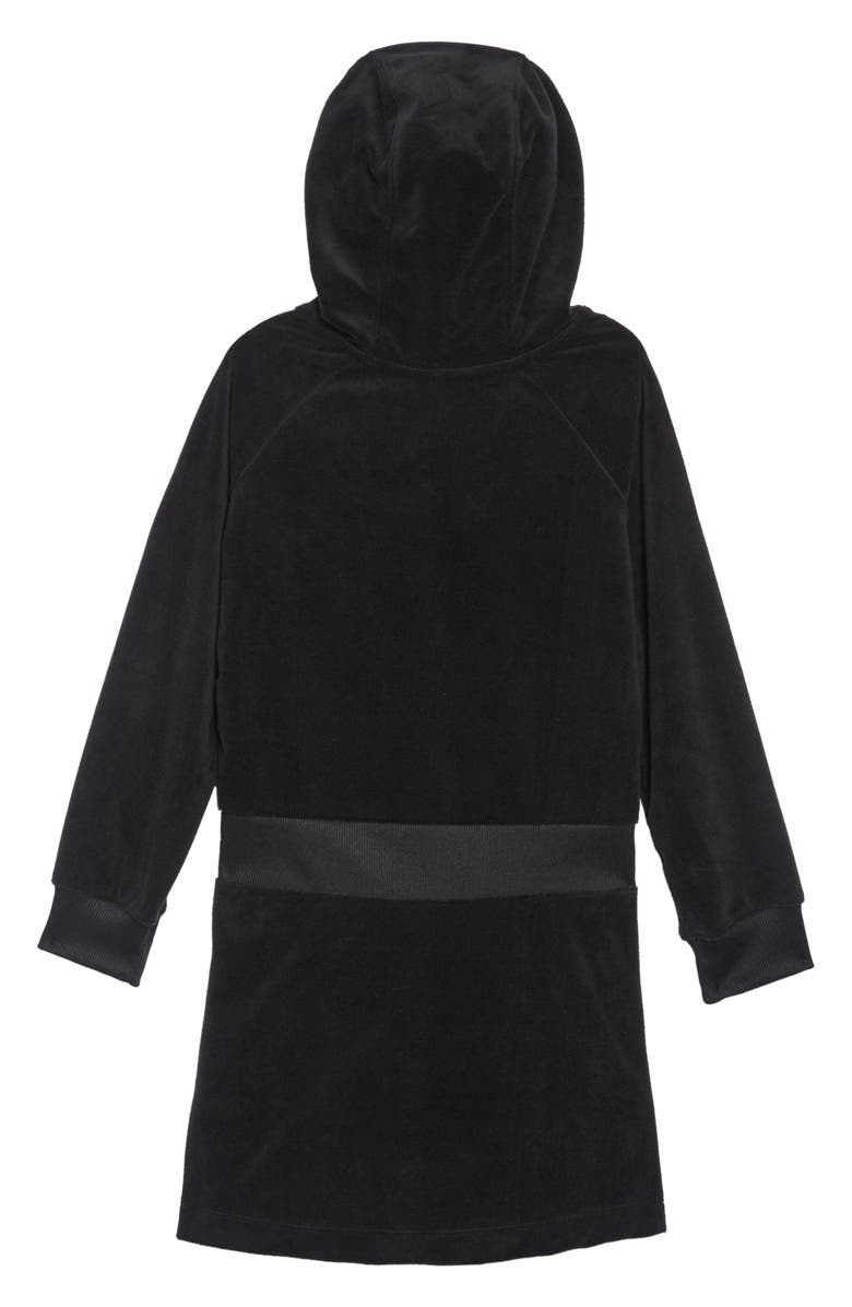 Nike Velour Hooded Sweatshirt Dress, Alternate, color, 
