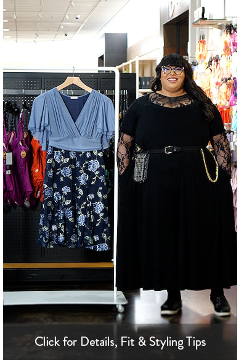 Lillian Embroidered Flutter Sleeve Cocktail Dress video