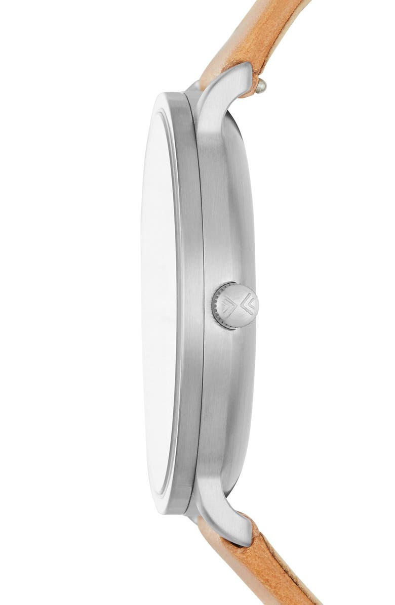 Skagen Hagen Leather Strap Watch, 40mm, Alternate, color, 