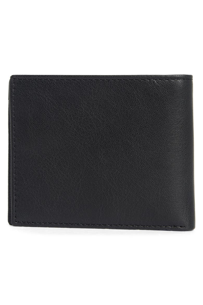 Leather Slimfold Wallet, Alternate, color, BLACK