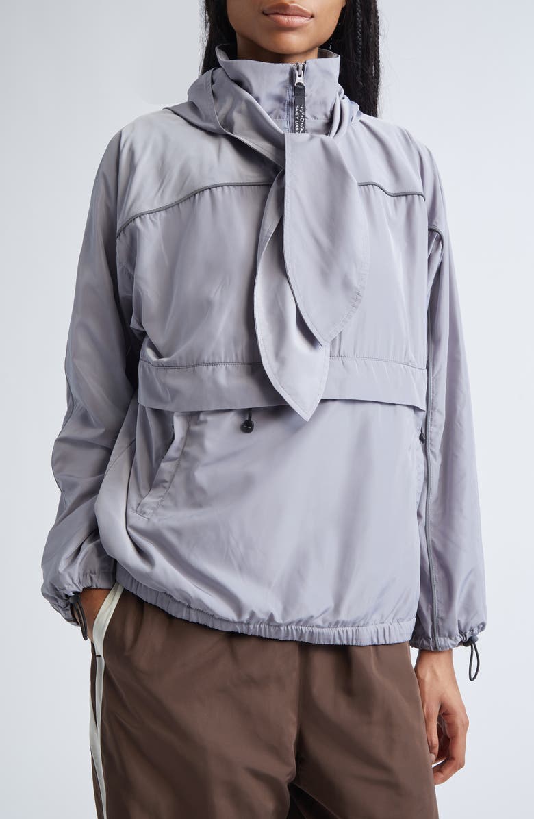 Sandy Liang Sienna Taffeta Anorak, Alternate, color, Grey