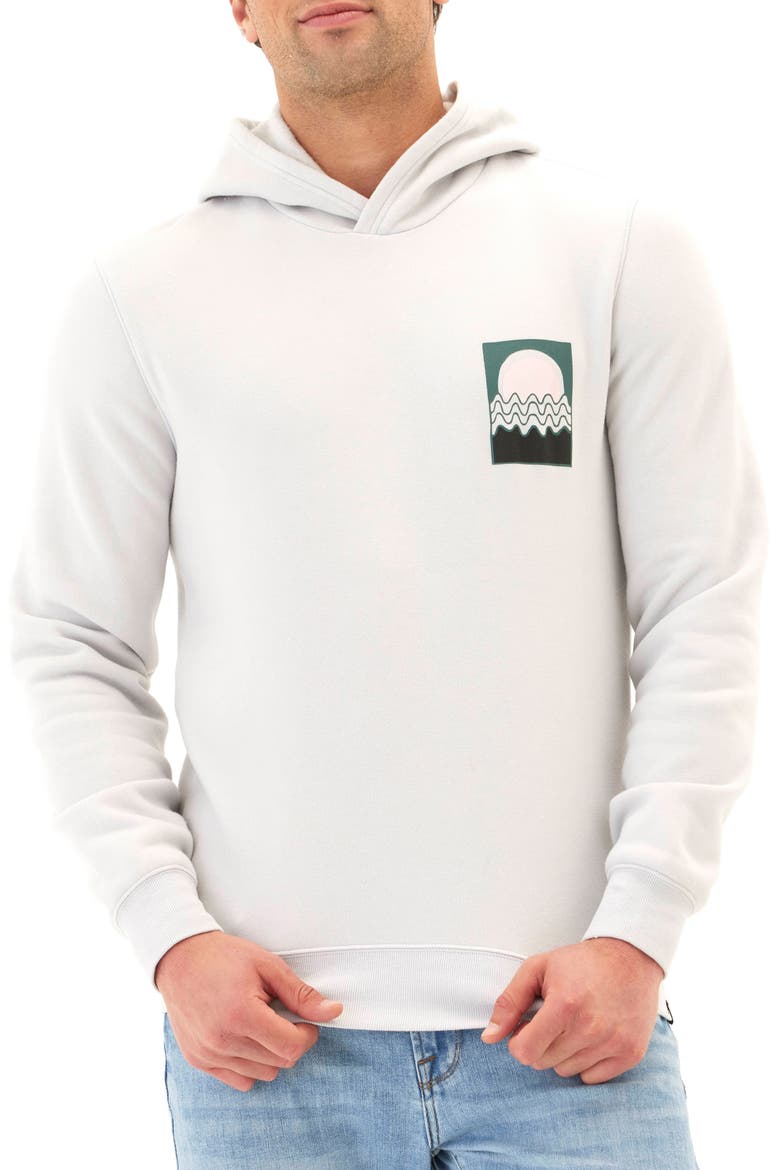 Squiggle Sunset Mineral Wash Hoodie, Main, color, SEAMIST