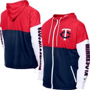 New Era Men's New Era  Navy/Red Minnesota Twins Color Block Full-Zip Hoodie Windbreaker