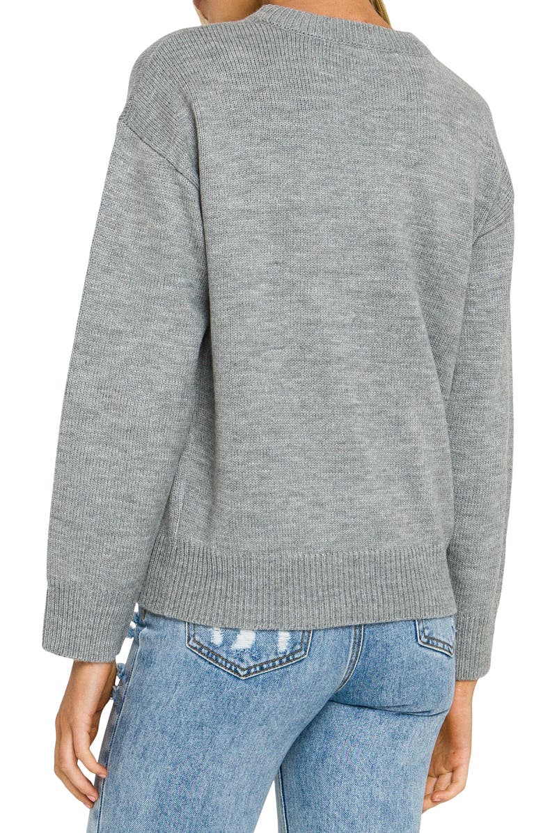 English Factory Weekday Motif Sweater, Alternate, color, Grey
